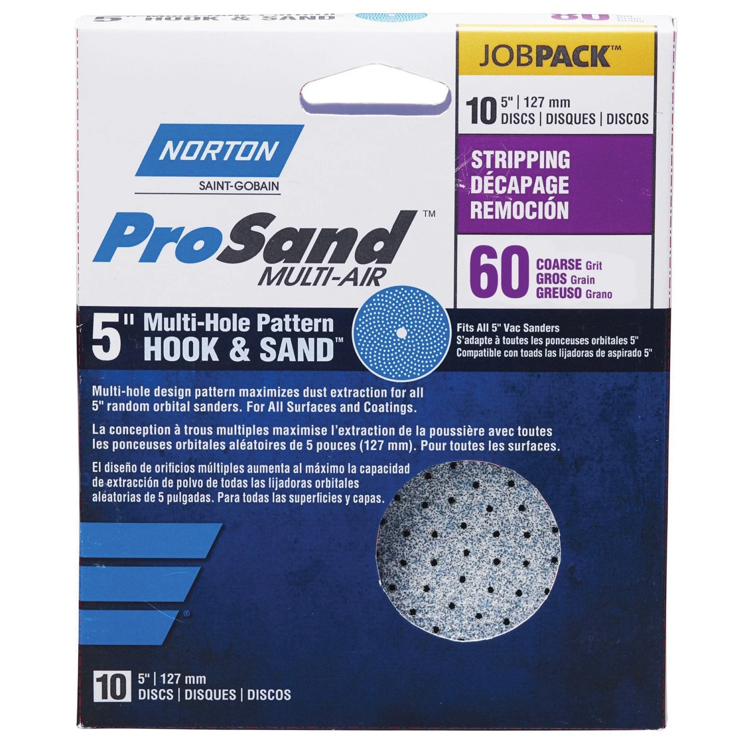 Norton ProSand 5'' Multi-Air Sanding Discs, 10-Pack 5 Norton ProSand 5'' Multi-Air Sanding Discs, 10-Pack - Image 3
