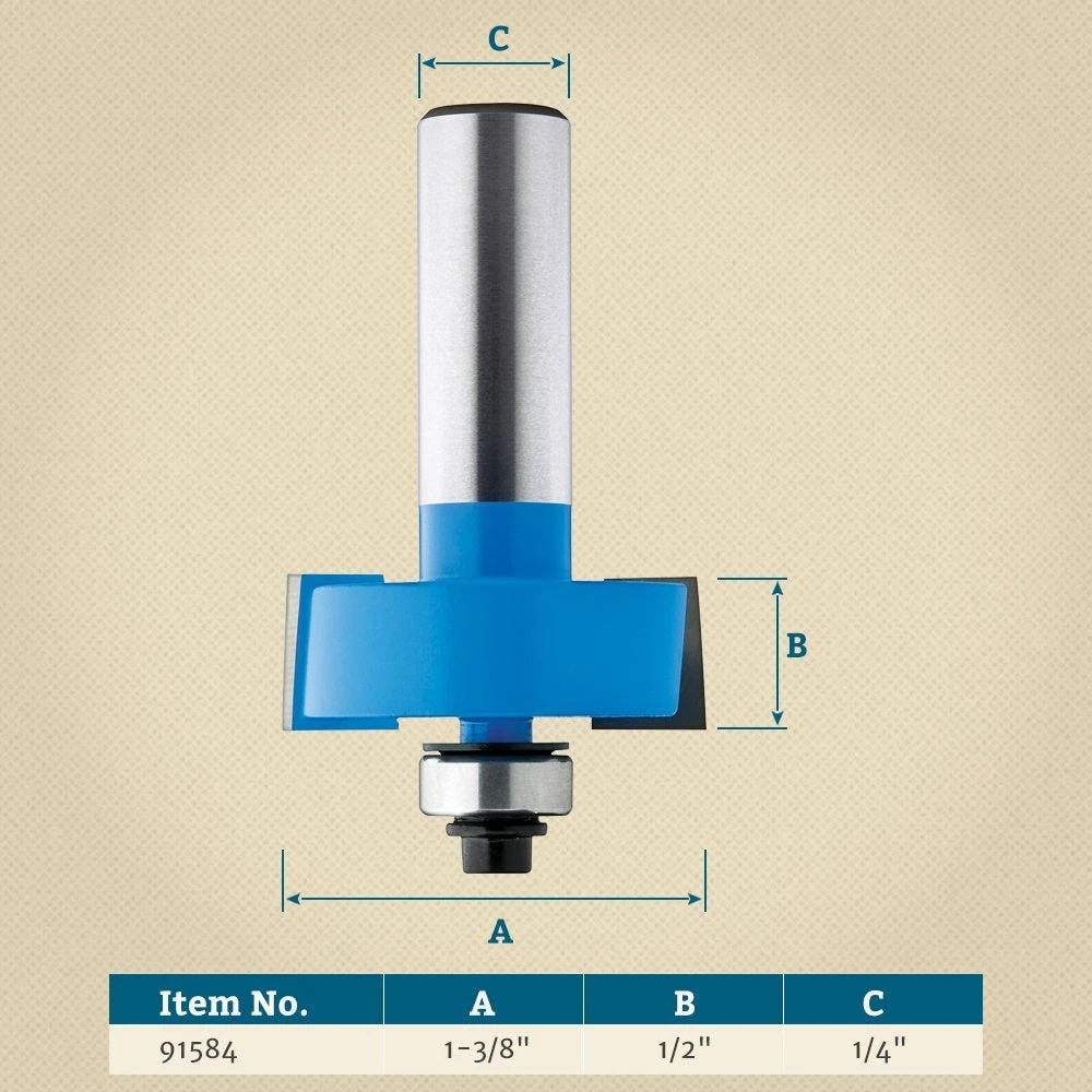 Rockler 1/4" Shank Rabbeting Bit Set 4 Rockler 1/4" Shank Rabbeting Bit Set - Image 2
