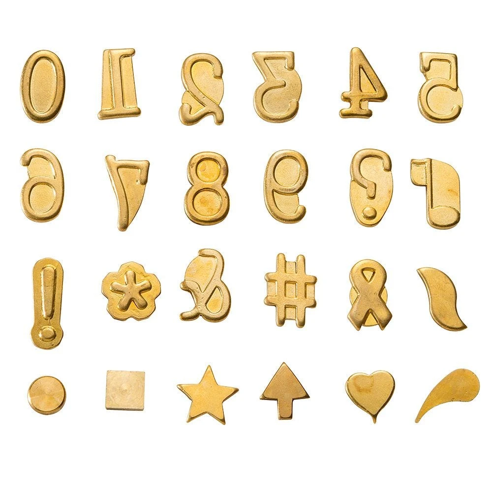 HotStamps For Woodburning Tool, Numbers And Symbols 3 HotStamps For Woodburning Tool, Numbers And Symbols