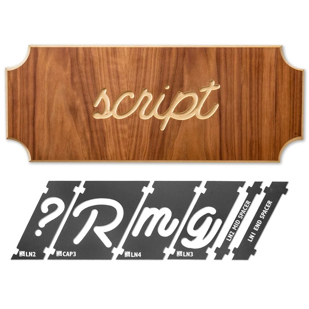 Rockler Interlock Signmaker's Templates, Script Font 6 Rockler Interlock Signmaker's Templates, Script Font - Image 4