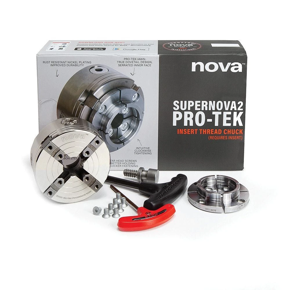 Nova 23262 Pro-Tek SuperNova2 Chuck With 2'' Jaws, Insert Version 4 Nova 23262 Pro-Tek SuperNova2 Chuck With 2'' Jaws, Insert Version - Image 2