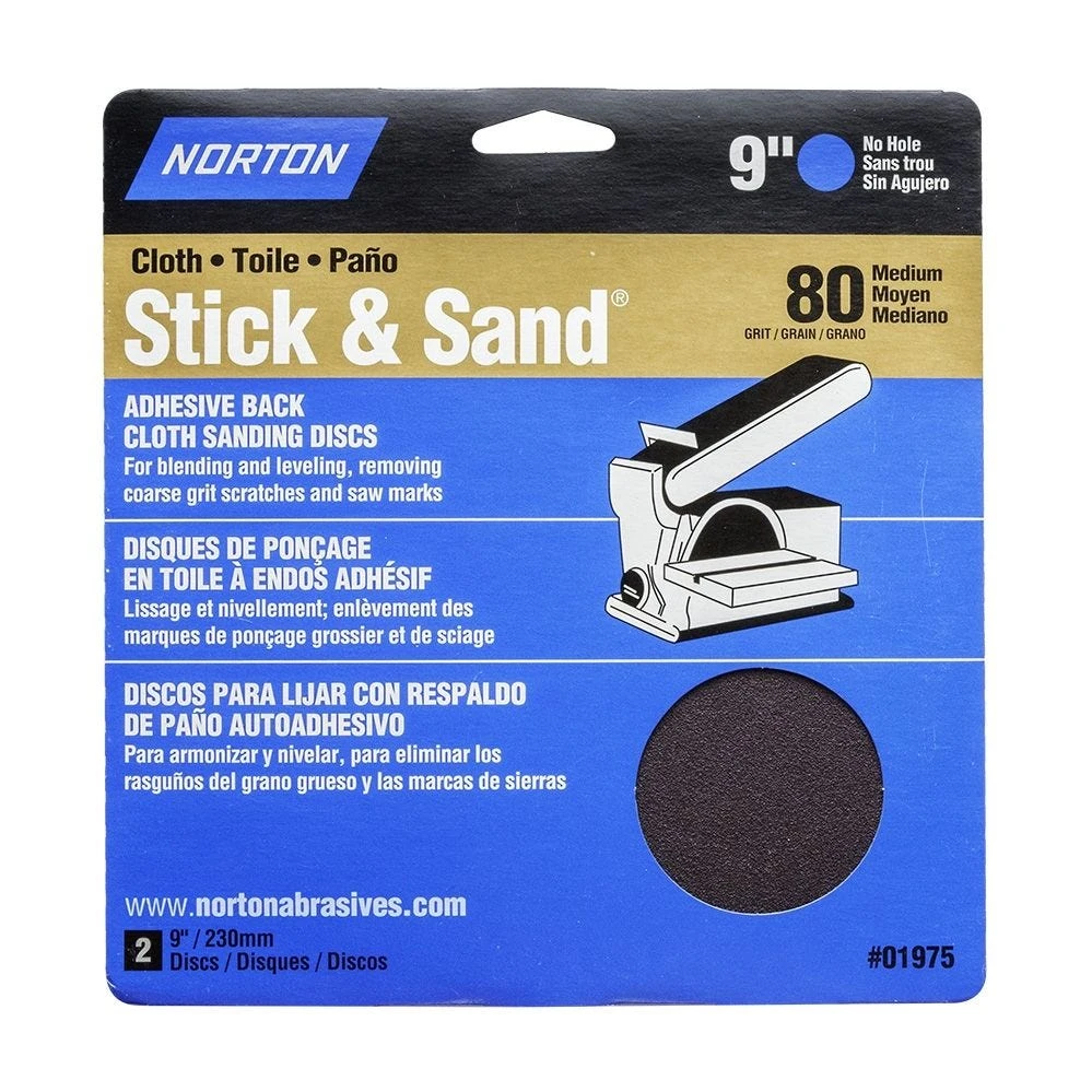 Adhesive Disc Paper 80 Grit, 9" (2-Pack) 3 Adhesive Disc Paper 80 Grit, 9" (2-Pack)