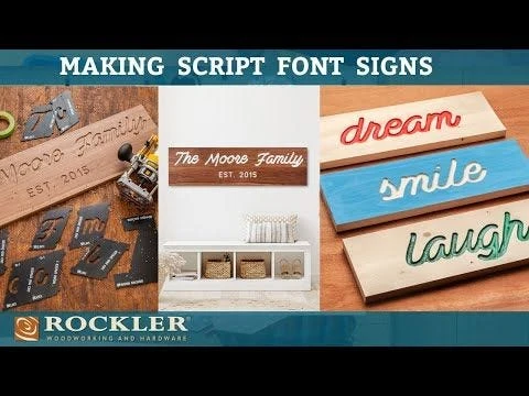 Rockler Interlock Signmaker's Templates, Script Font 3 Rockler Interlock Signmaker's Templates, Script Font